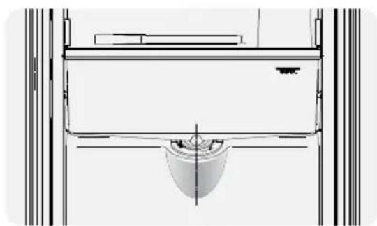 Technical line drawing of a mechanical component or housing assembly (no text or symbols)