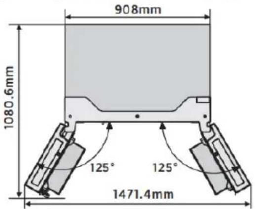908mm 1080.6mm 125° 125° 1471.4mm
