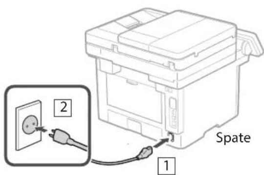 CANON i-SENSYS MF461dw - Conectarea cablului de alimentare - 1