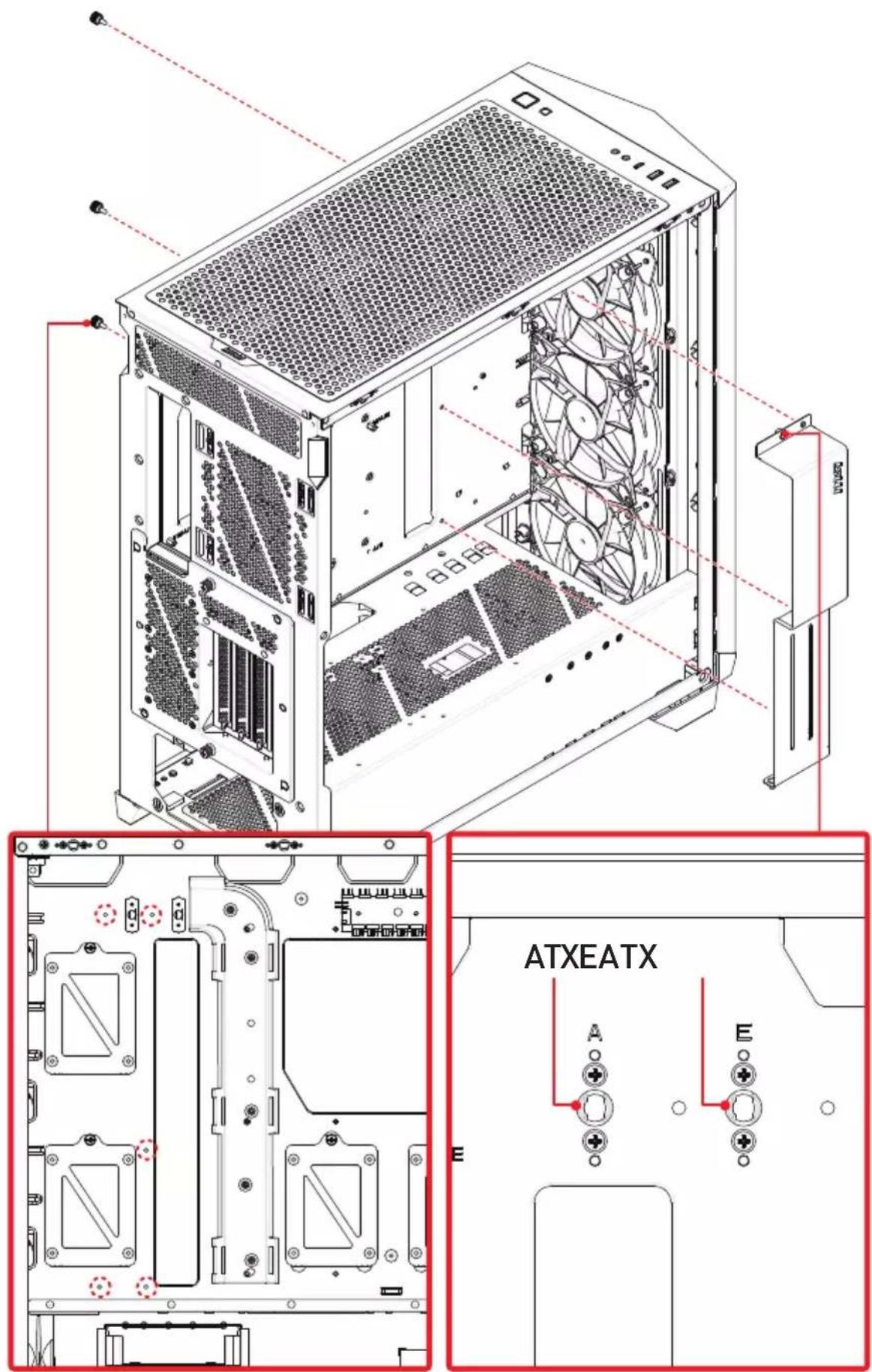 MSI MPG Gungnir 300R Airflow - Retrait du support GPU - 2