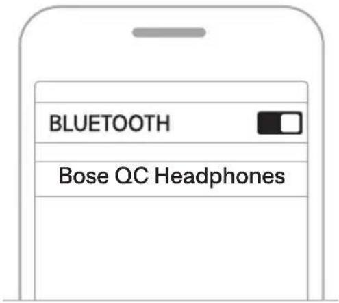 BOSE QuietComfort Headphones - モバイル機器の BLUETOOTH メニューを使用して接続する - 2