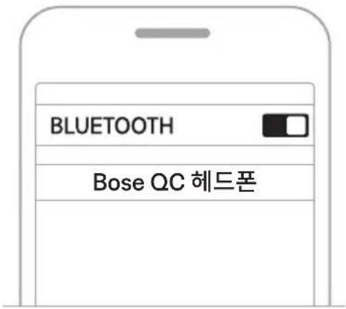 BOSE QuietComfort Headphones - 모바일 장치의 BLUETOOTH메뉴를 사용한 연결 - 2