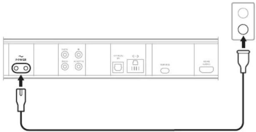 BOSE Smart Ultra Soundbar - サウンドバーを電源に接続する - 1