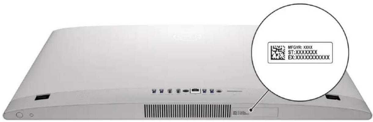 DELL Inspiron 24 5420 - Numéro de série - 1