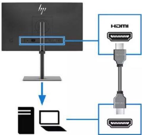 HP E45c G5 - Connectez un câble vidéo. - 2