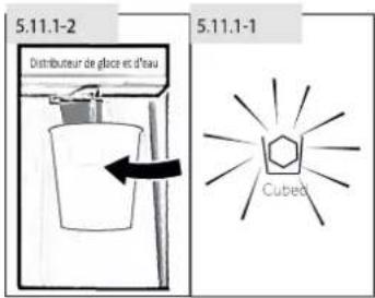 HAIER HSR3918EIMP - Comment obtenir des glaçons via le distributeur - 1