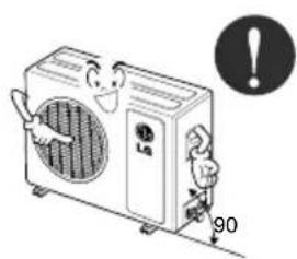 LG LAU126HNP - Arrêter le climatiseur et fermer les fenêtres en cas d'orages ou d'ouragans. Si c'est possible, retirer le climatiseur de la fenêtre avant l'arrivée de l'ouragan. - 10