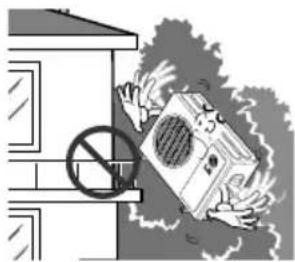 LG LAU126HNP - Ne pas laisser le climatiseur en marche très longtemps lorsque le taux d'humidité est très élevé et qu'une porte ou une fenêtre est laissée ouverte. - 1