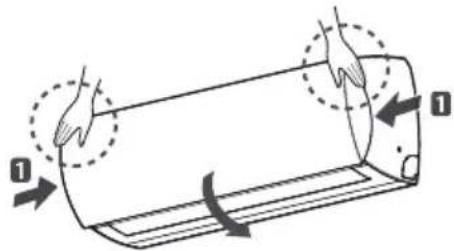 Diagram illustrating a mechanical or physical process with labeled arrows and dashed circles, showing directional movement around a cylindrical object.