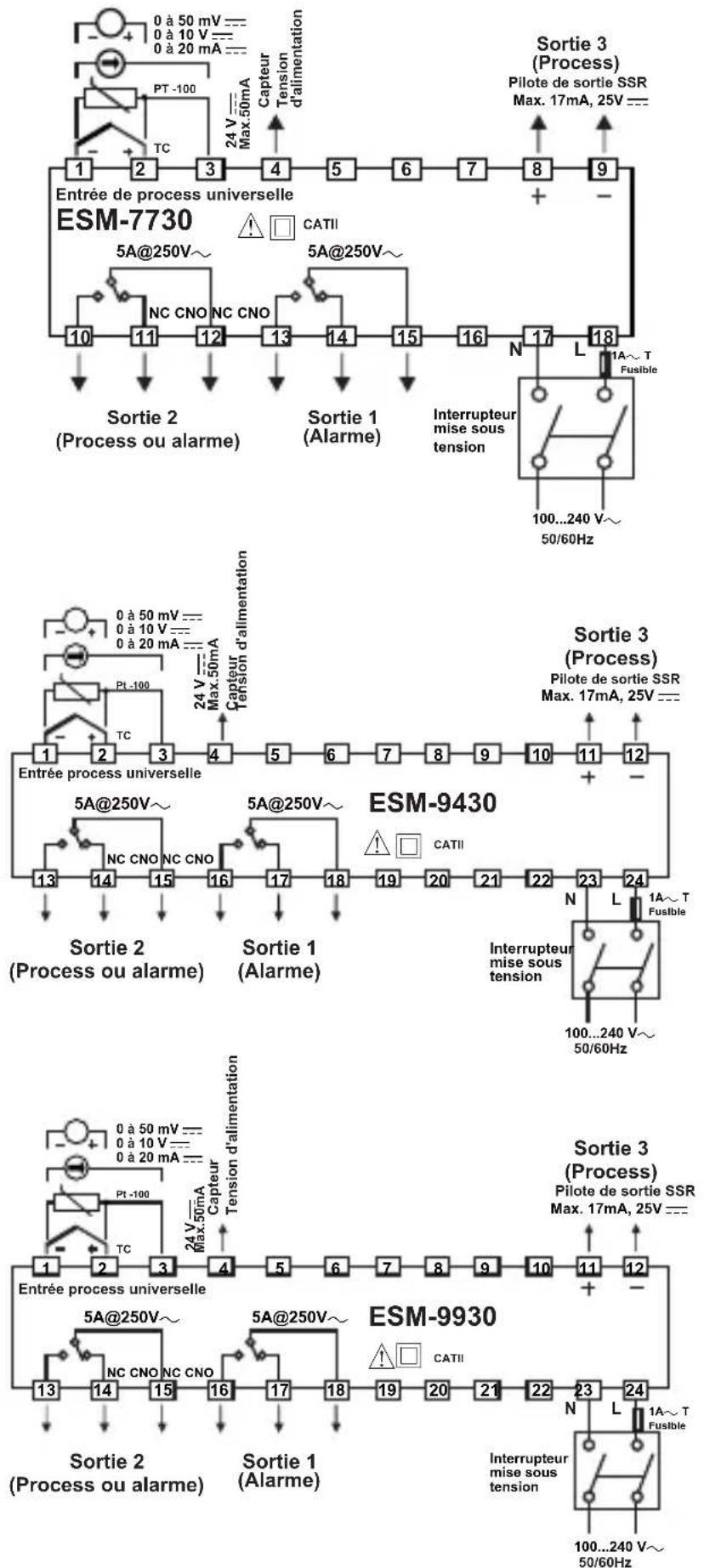 Emko ESM-4430 - Connexions électriques - 3