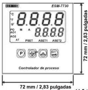 Emko ESM-4430 - Distancia mínima entre los centros de encastre del panel: - 2