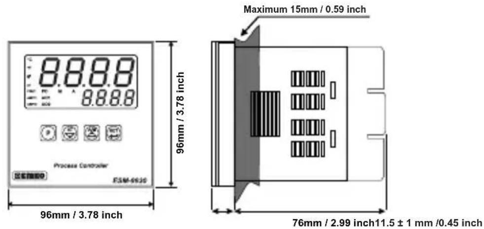 Emko ESM-4430 - Minimum Distance Between Panel Cut-Out Centers: - 8