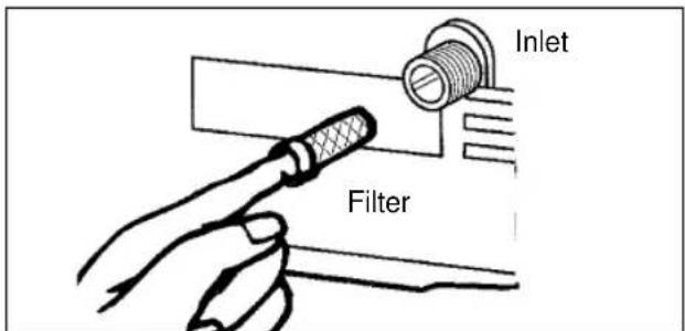 EINHELL HT 1600-F - Comprobación del filtro de entrada del agua - 1