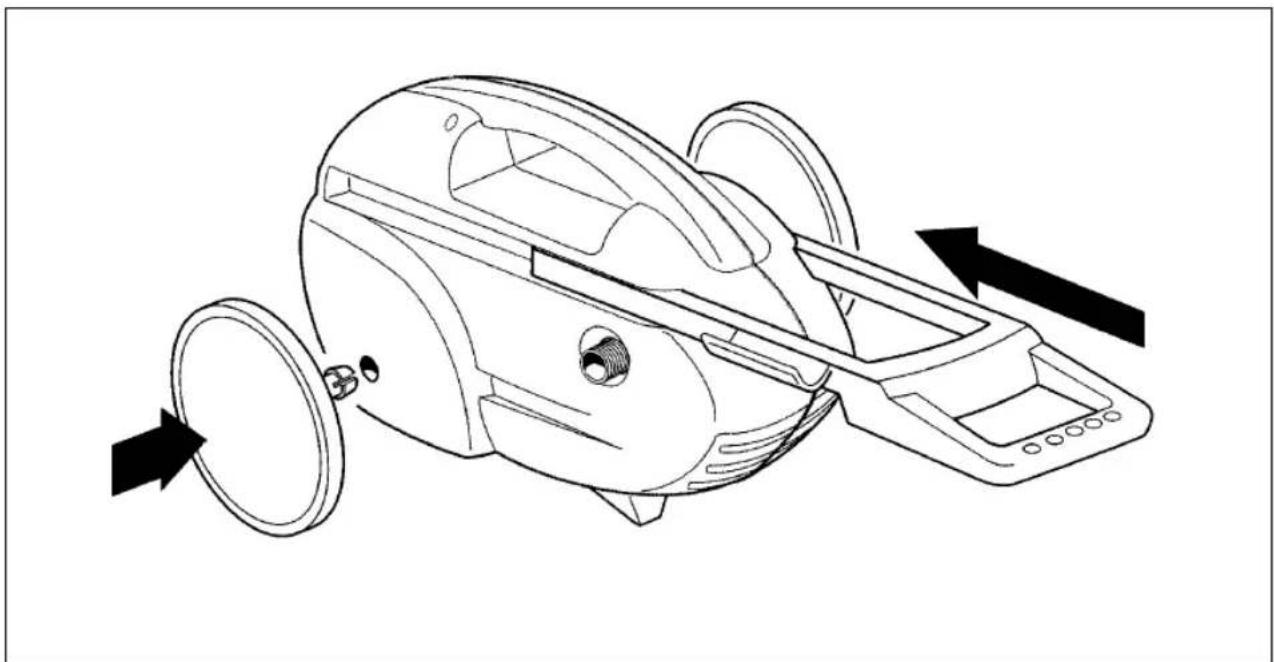 EINHELL HT 1600-F - Montagem das rodas e do suporte - 1