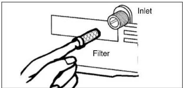 EINHELL HT 1600-F - Inspecção do filtro de aspiração de água - 1