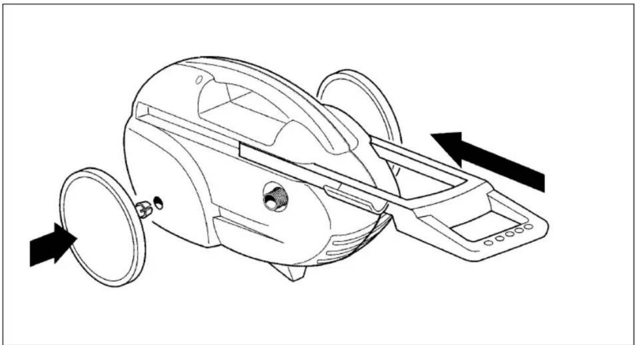 EINHELL HT 1600-F - Fitting the wheels and stand - 1