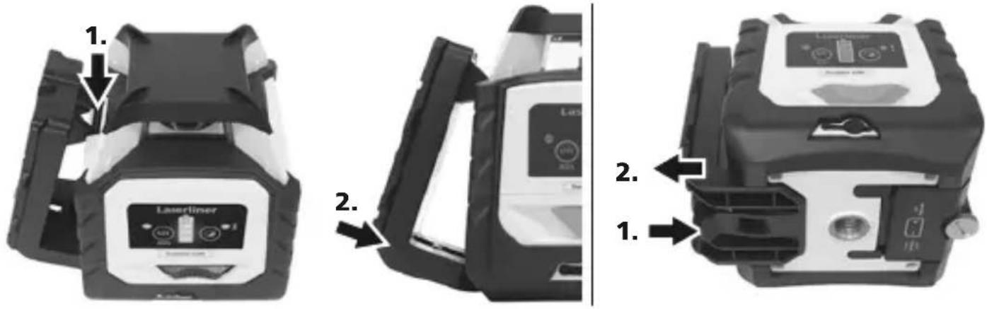 Laserliner CrossGrip Snap - Connecting and separating the device and CrossGrip Snap - 1