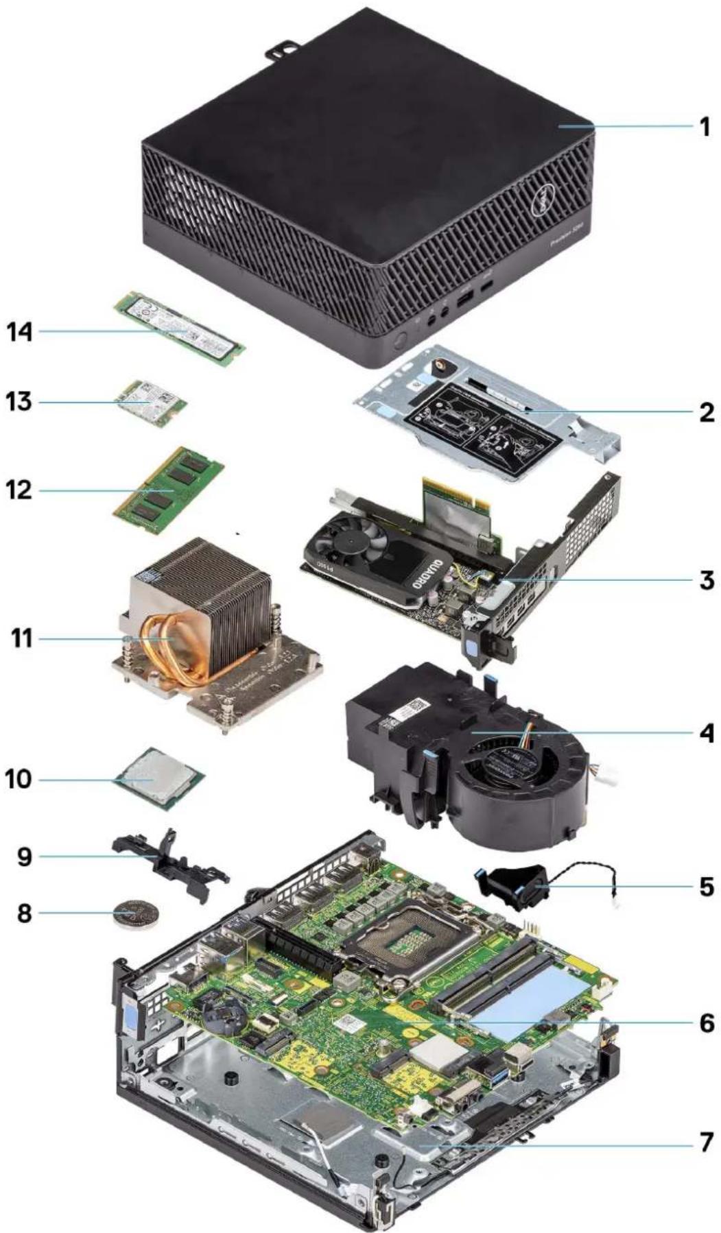 DELL Precision 3260 Compact - Κύρια στοιχεία του Precision 3260 Compact - 1
