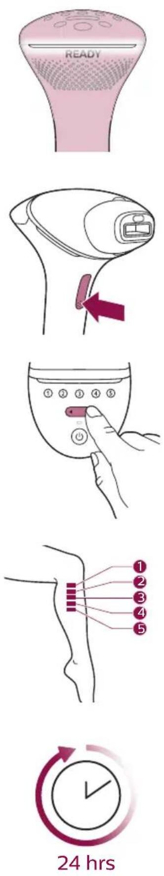 PHILIPS Lumea BRP958 - B Faça um teste de pele 24 horas antes do tratamento - 6