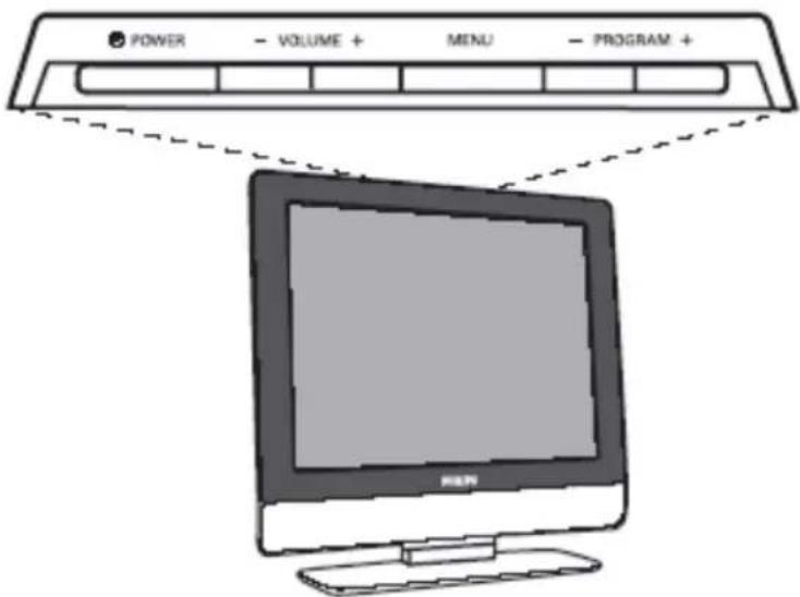 POWER - VOLUME + MENU - PROGRAM +