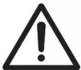 Warning symbol with exclamation mark inside a triangle