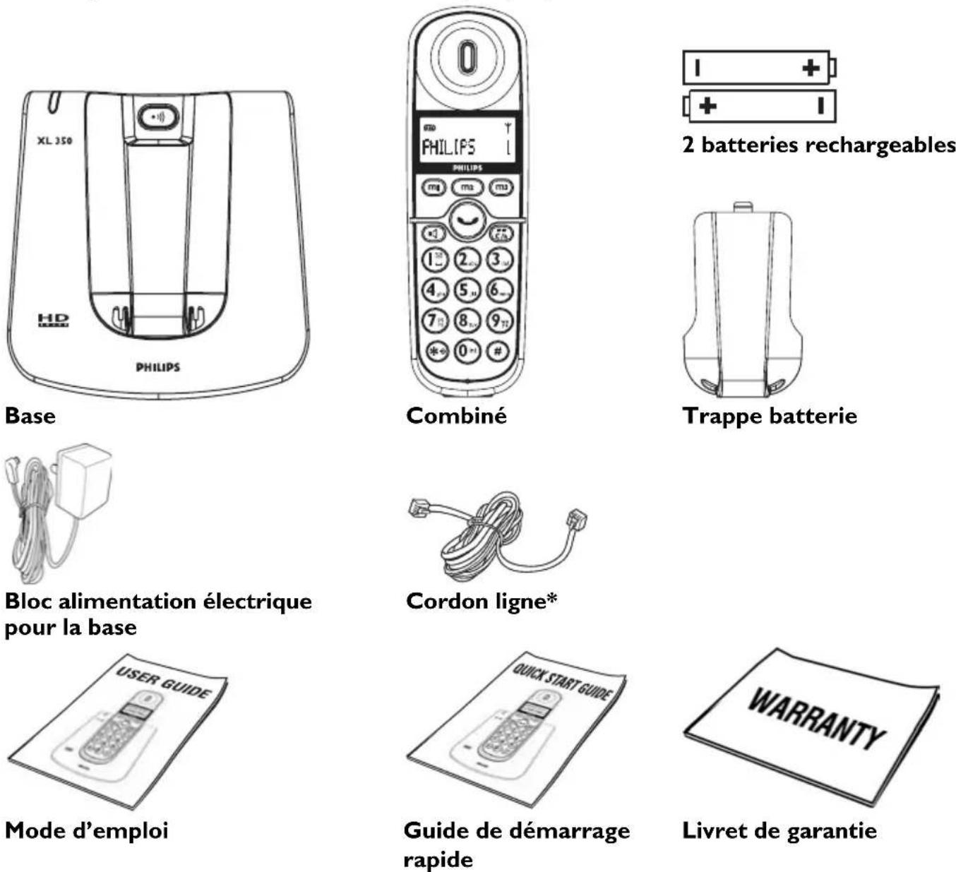 PHILIPS XL350 - Contenu de la boîte - 1