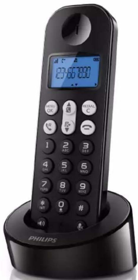 PHILIPS 23:56:00 MENU OK REDIAL C 1 2 3 ABC DEF 4 5 6 GNI UKI NNO 7 8 TUV 9 INT 0 # EX