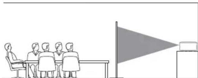 PHILIPS NeoPix 110 NPX110 - Table derrière l'écran de projection - 1