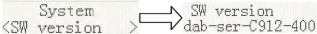 System SW version dab-ser-C912-400