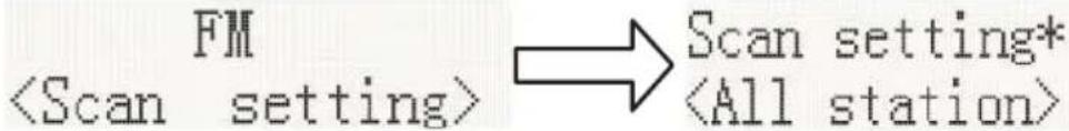 FM → Scan setting*