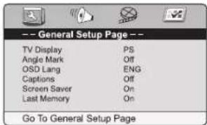 MUSE M-1028 CVB - General setup page (Hoofdmenu Instellingen) - 1
