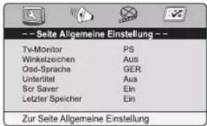 MUSE M-1028 CVB - Seite Allgemeine Einstellung - 1
