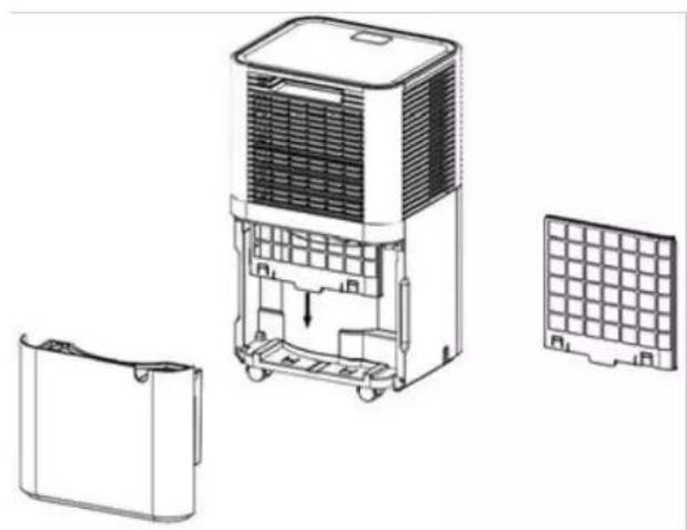 Orbegozo DH 1240 - NETTOYAGE DU FILTRE À AIR (toutes les deux semaines) : - 1