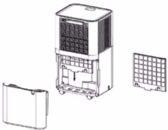 Orbegozo DH 1240 - AIR FILTER CLEANING (every two weeks): - 1
