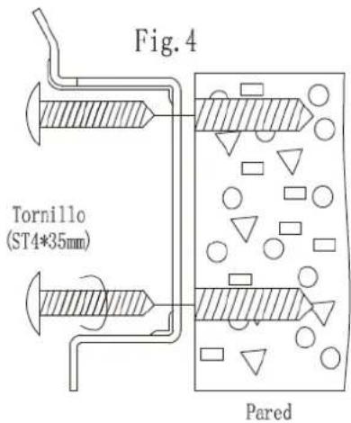 Fig. 4 Tornillo (ST4*35mm) Pared