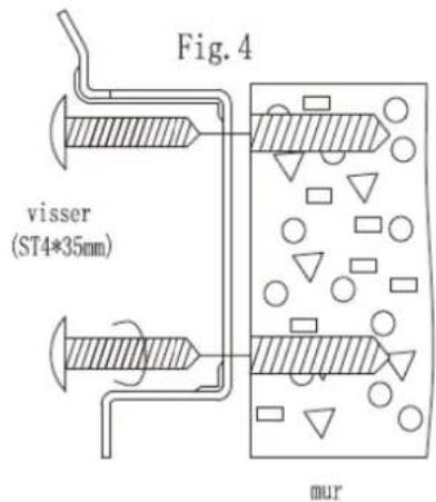 Fig. 4 visser (ST4*35mm) mur