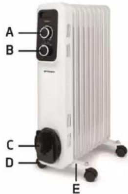 Orbegozo RS 1500 - DESCRIPTION DES PARTES - 1