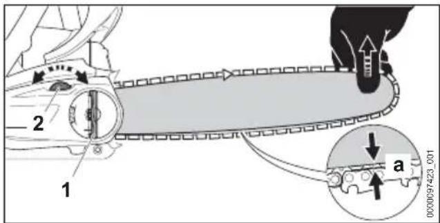 STIHL MS 182 - Tensionamento della catena (tendicatena rapido) - 1