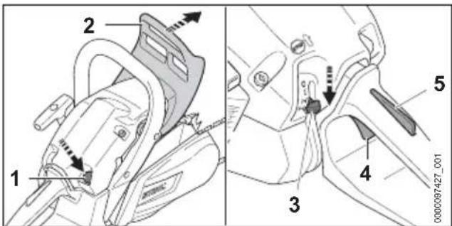 STIHL MS 182 - Preparazione del motore all'avviamento - 1