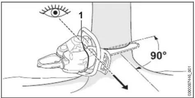 STIHL MS 182 - Fallkerb einsägen - 1