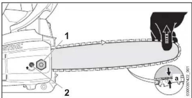 STIHL MS 162 - Tension de la chaîne - 1