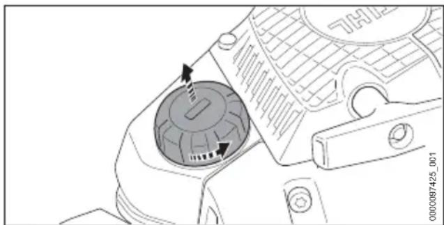 STIHL MS 162 - Ravitaillement en carburant de la tronçonneuse - 1