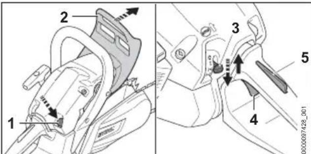 STIHL MS 162 - Mise en route du moteur - 1