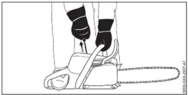 STIHL MS 162 - Motor op het starten voorbereiden - 3