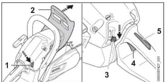 STIHL MS 162 - Motor auf das Starten vorbereiten - 1