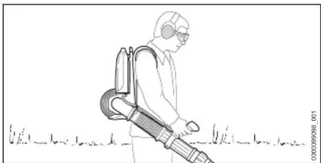 STIHL BGA 300.0 - Bladblazer vasthouden en geleiden - 1
