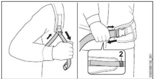 STIHL BGA 300.0 - Draagstel omdoen en afleggen - 2