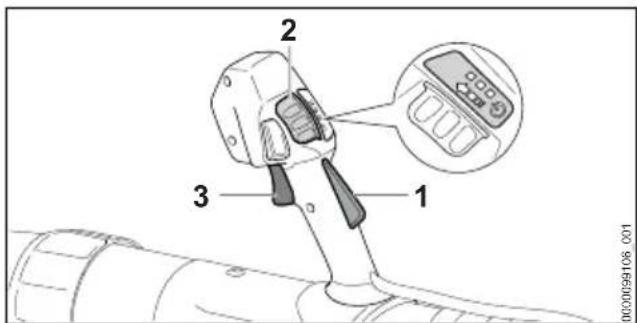 STIHL BGA 300.0 - Bladblazer inschakelen - 1