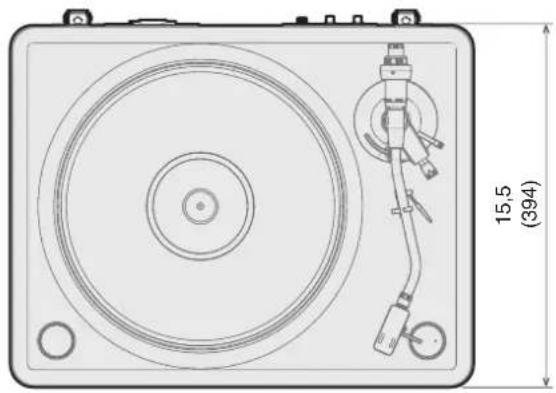 DENON DP-3000NE - Dimensions (Unité: po (mm)) - 1