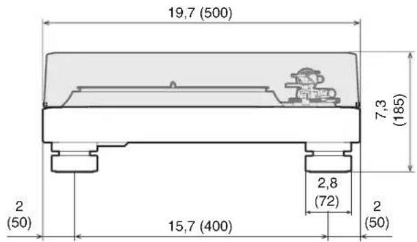 DENON DP-3000NE - Dimensions (Unité: po (mm)) - 3